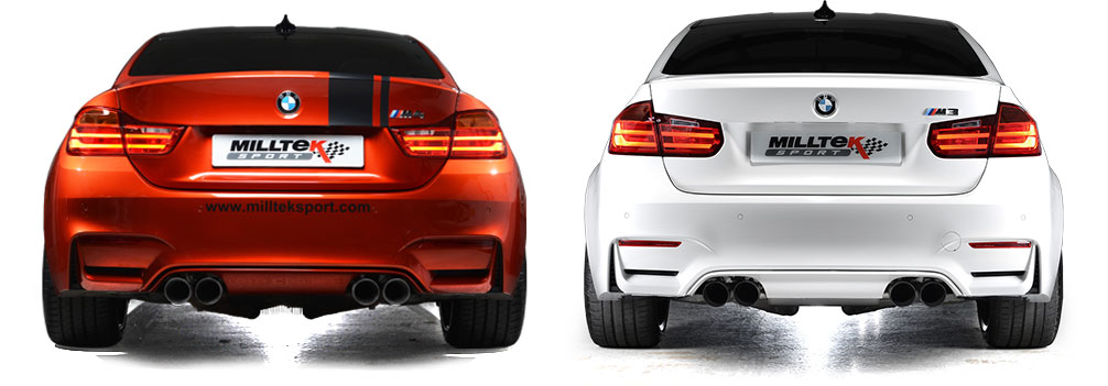 F82 BMW M4 (left) and F80 BMW M3 (right)